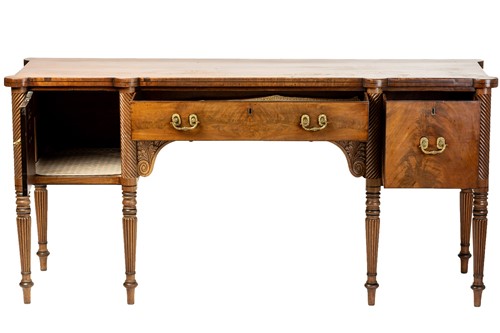 Lot 117 - A Regency mahogany sideboard, the rectangular...