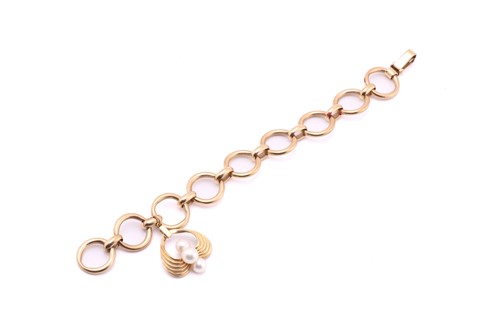 Lot 28 - Mikimoto - a cultured pearl-set bracelet,...