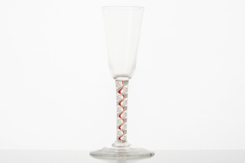 Lot 216 - An 18th-century ale glass, the shaped bowl...