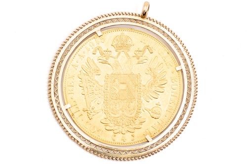 Lot 305 - An Austrian four Ducat gold coin, 1915...