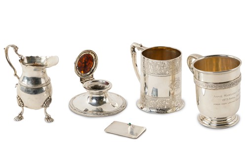 Lot 489 - A Victorian silver Christening mug, Sheffield...