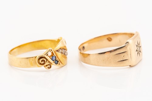 Lot 12 - An Edwardian gem-set dress ring in 18ct gold...