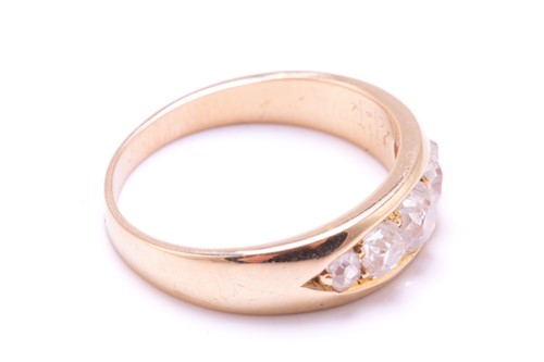 Lot 43 - A five-stone old-cut diamond ring,...