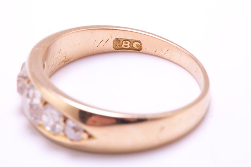 Lot 43 - A five-stone old-cut diamond ring,...