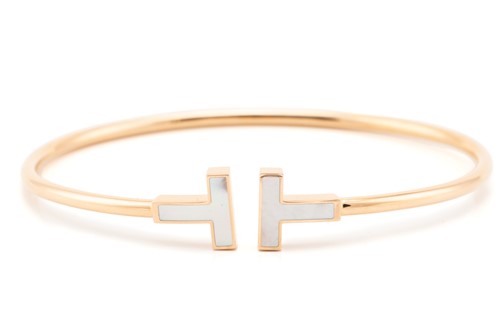 Lot 197 - Tiffany & Co. - A Tiffany T wire bracelet with...