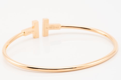 Lot 197 - Tiffany & Co. - A Tiffany T wire bracelet with...