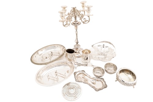 Lot 482 - Collection of silver and plate items including...