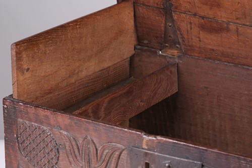 Lot 147 - An oak bible box, 17th/18th century, of...