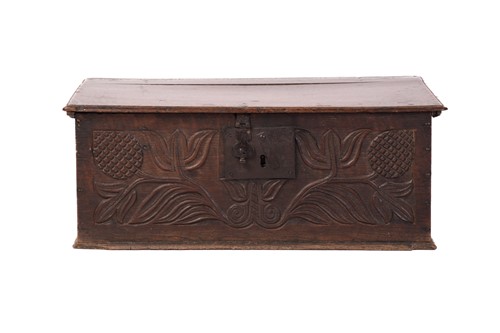 Lot 147 - An oak bible box, 17th/18th century, of...