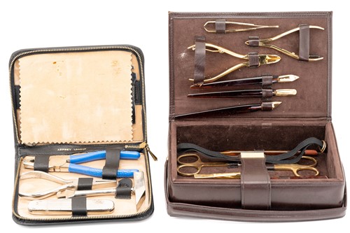 Lot 308 - Asprey. A small tool kit in a fitted Asprey...