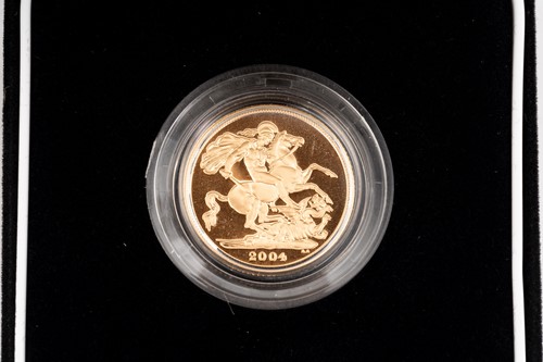 Lot 318 - A 2004 United Kingdom gold proof sovereign;...