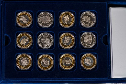 Lot 328 - Twelve silver proof 50p sets, set twelve...