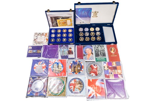 Lot 328 - Twelve silver proof 50p sets, set twelve...