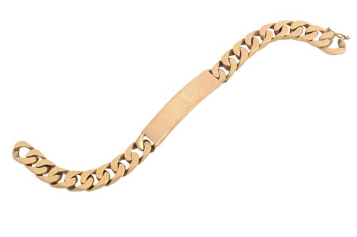 Lot 115 - A 9ct yellow gold ID bracelet, consisting of a...