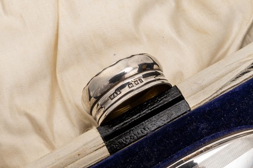 Lot 468 - A lady's black leather dressing case...