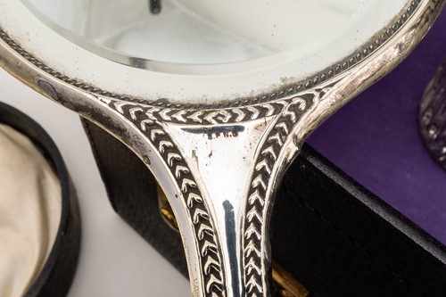 Lot 468 - A lady's black leather dressing case...