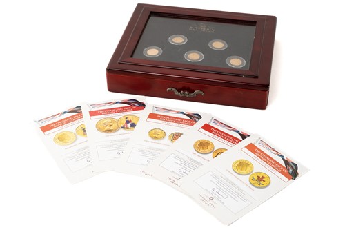 Lot 315 - A collection of seven gold sovereigns and a...
