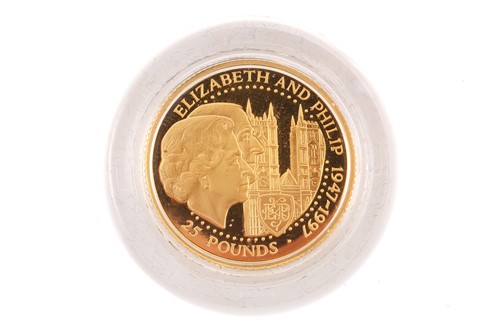 Lot 306 - A 1997 Guernsey gold proof £25 coin, minted to...