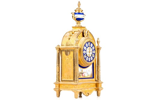 Lot 283 - A Louis XVI-style gilt metal cased 8-day...