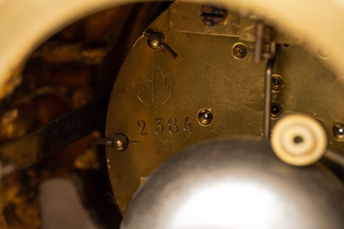 Lot 283 - A Louis XVI-style gilt metal cased 8-day...