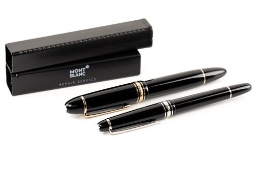 Lot 339 - Two Montblanc fountain pens comprising a...