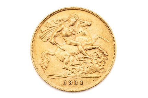 Lot 327 - A George V half sovereign, dated 1911.