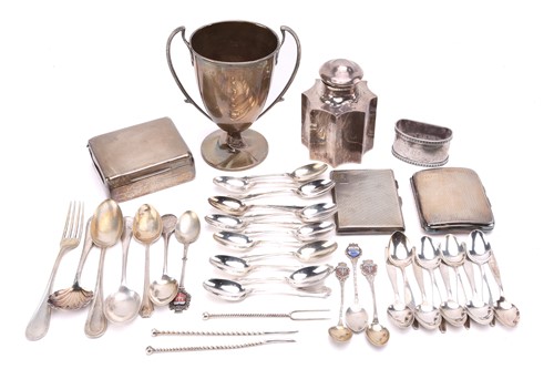 Lot 479 - A silver tea caddy, Charles Boyton & Son Ltd,...