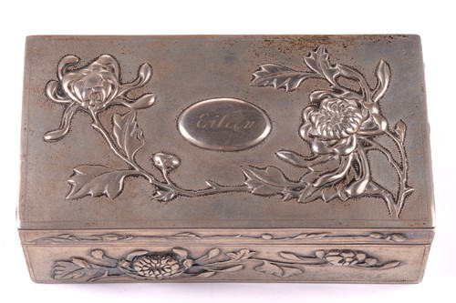 Lot 117 - Two Chinese silver dressing table boxes, Hung...