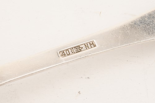 Lot 413 - A composite set of Norwegian silver plated...