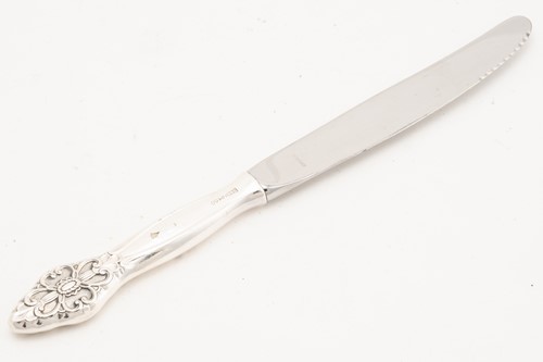 Lot 413 - A composite set of Norwegian silver plated...