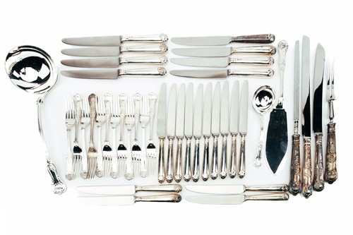 Lot 483 - A collection of modern silver flatware,...