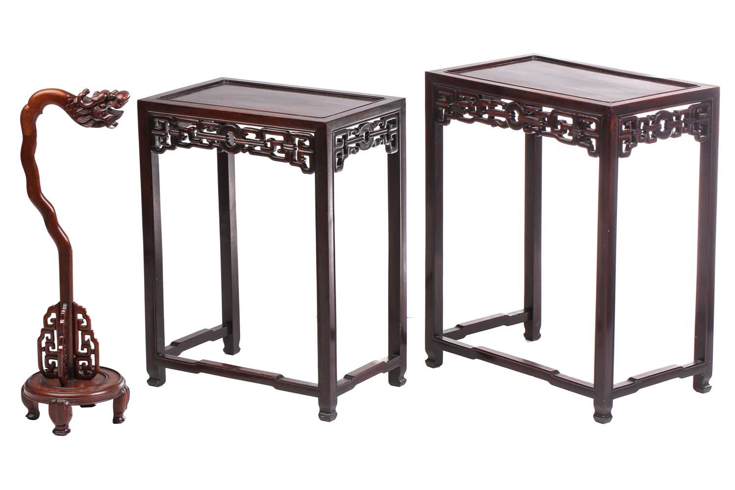 Lot 123 - A nest of two Chinese Hongmu tables, early...