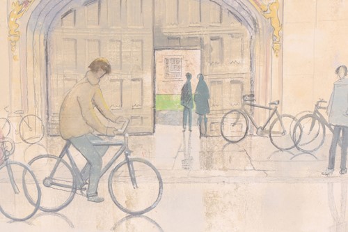 Lot 21 - Pamela Townsend (1920-2019) British, 'Cyclists...