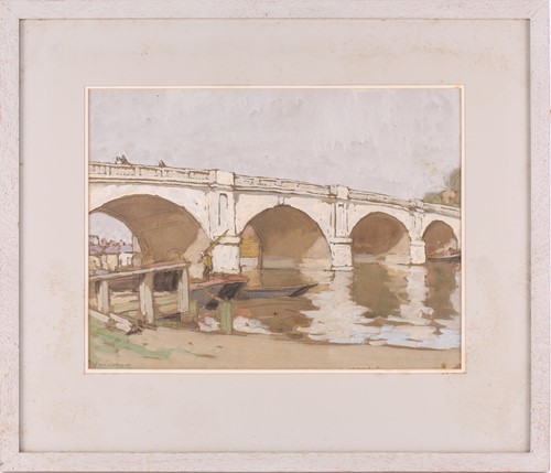 Lot 13 - Horace Mann Livens (1862-1936), 'A Thames...
