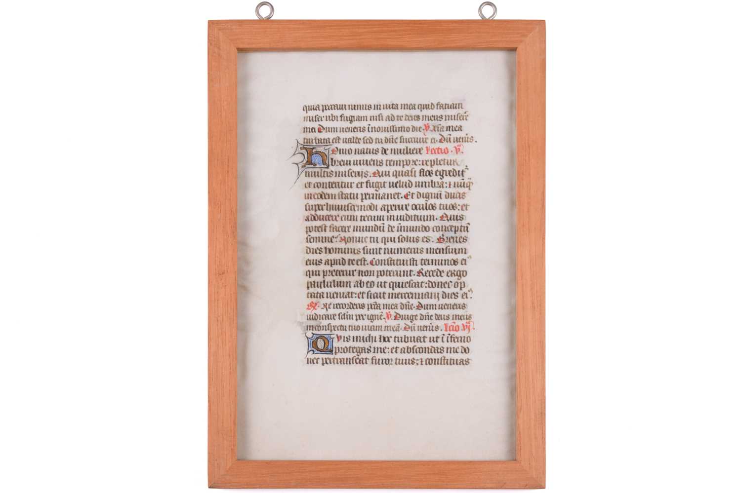 Lot 69 - A 15th century French illuminated page...