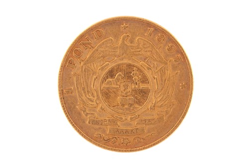 Lot 303 - A South African gold pond, 1897 obv. with the...