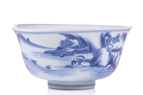 Lot 129 - A Chinese blue and white Kangxi style...