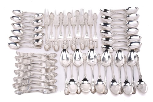 Lot 520 - A canteen of Mappin & Webb silver flatware;...