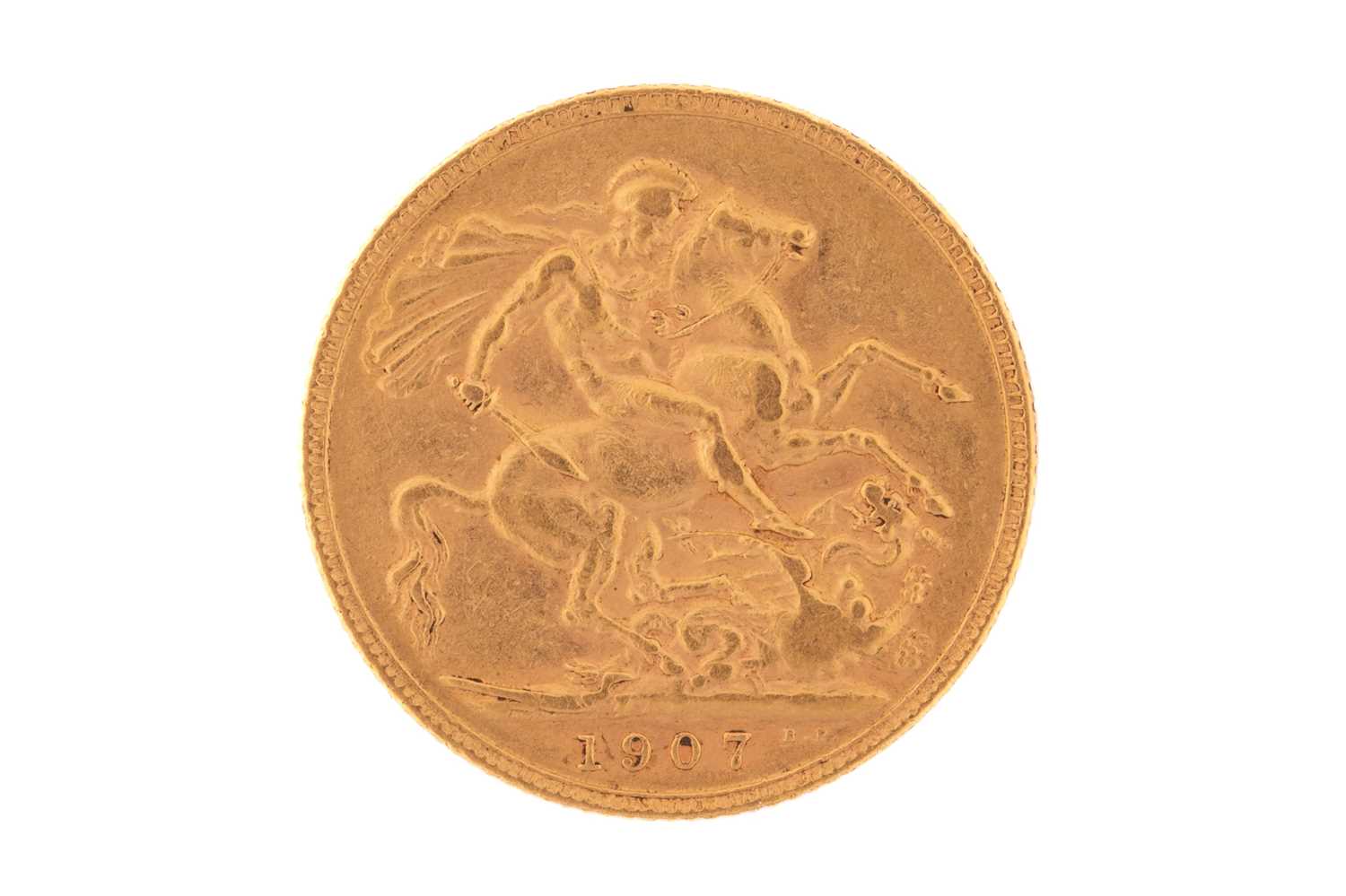 Lot 320 - An Edward VII full sovereign gold coin, 1907,...