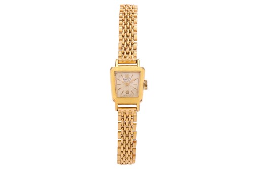 Lot 378 - A Roamer ladies gold plated watch, on an...