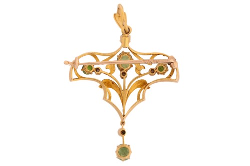 Lot 1 - An early 20th-century Russian pendant brooch...