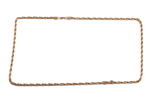 Lot 233 - A loose rope chain necklace, terminated with...