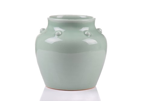 Lot 119 - A Chinese celadon ware wide-mouthed jar, with...