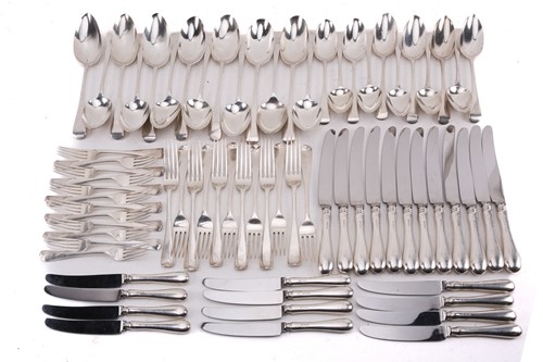 Lot 437 - A canteen of Old English pattern flatware;...