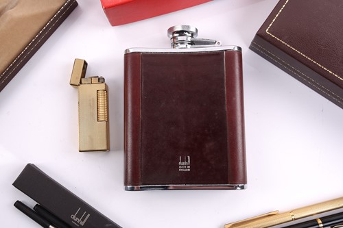 Lot 287 - Dunhill - a gold plated ballpoint pen with...