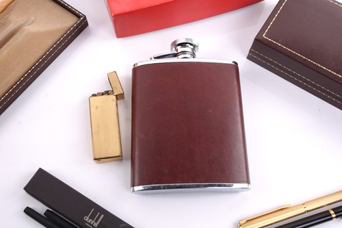 Lot 287 - Dunhill - a gold plated ballpoint pen with...