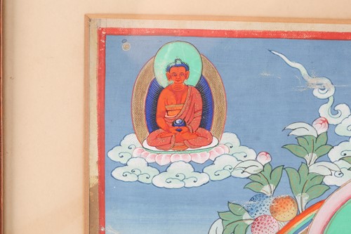 Lot 113 - A 19th century Tibetan Buddhist Thangka, 35 cm...