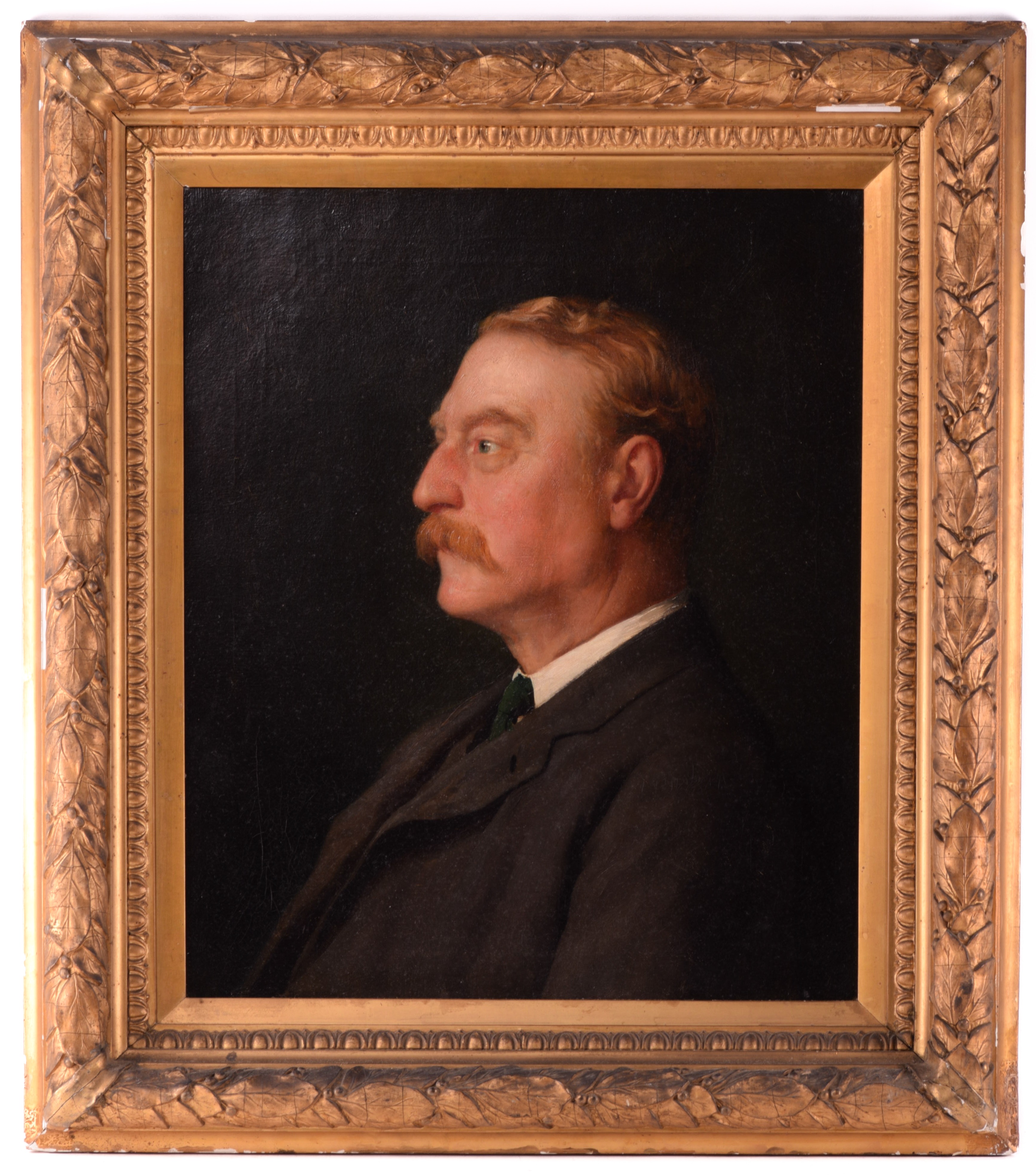 Gentleman's frame with hat and mustache and - Stock