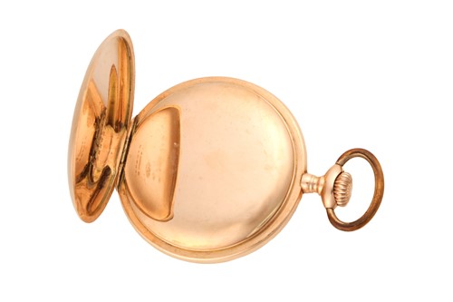 Lot 314 - A 14ct yellow gold open face pocket watch, the...