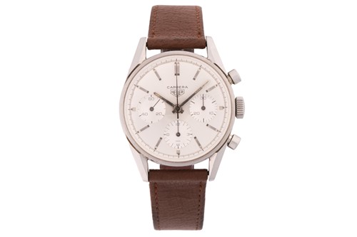 Lot 383 - A Heuer Carerra 2447 S Poly, with a hand-wound...